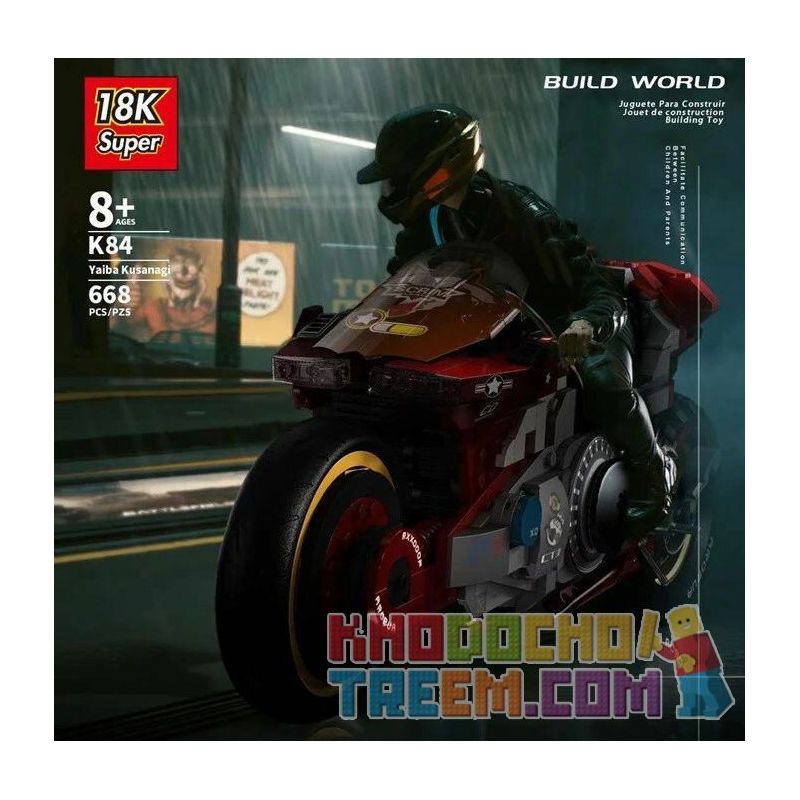 SUPER 18K K84 non  MOTOR MOTOR. bộ đồ chơi xếp lắp ráp ghép mô hình YAIBA KUSANAGI 668 khối