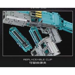 QIZHILE 86006 non  VŨ KHÍ TỰ ĐỘNG CHO LỚP M249 (SÚNG MÁY DỨA LỚN) bộ đồ chơi xếp lắp ráp ghép mô hình Gun M249 MACHINE GUN 1588 khối