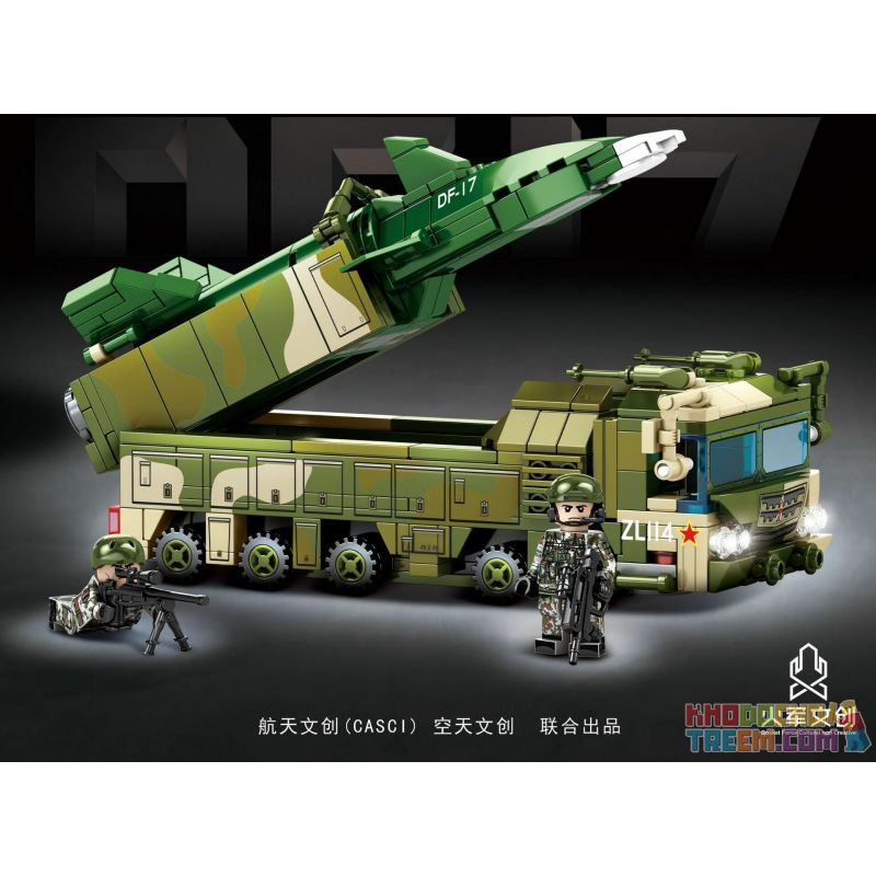 SEMBO 105597 non  XE TÊN LỬA DONGFENG -17 bộ đồ chơi xếp lắp ráp ghép mô hình Military Army DF-17 Quân Sự Bộ Đội 397 khối