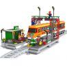 AUSINI 25810 non  GA XE LỬA bộ đồ chơi xếp lắp ráp ghép mô hình City TRAIN STATION Thành Phố 517 khối