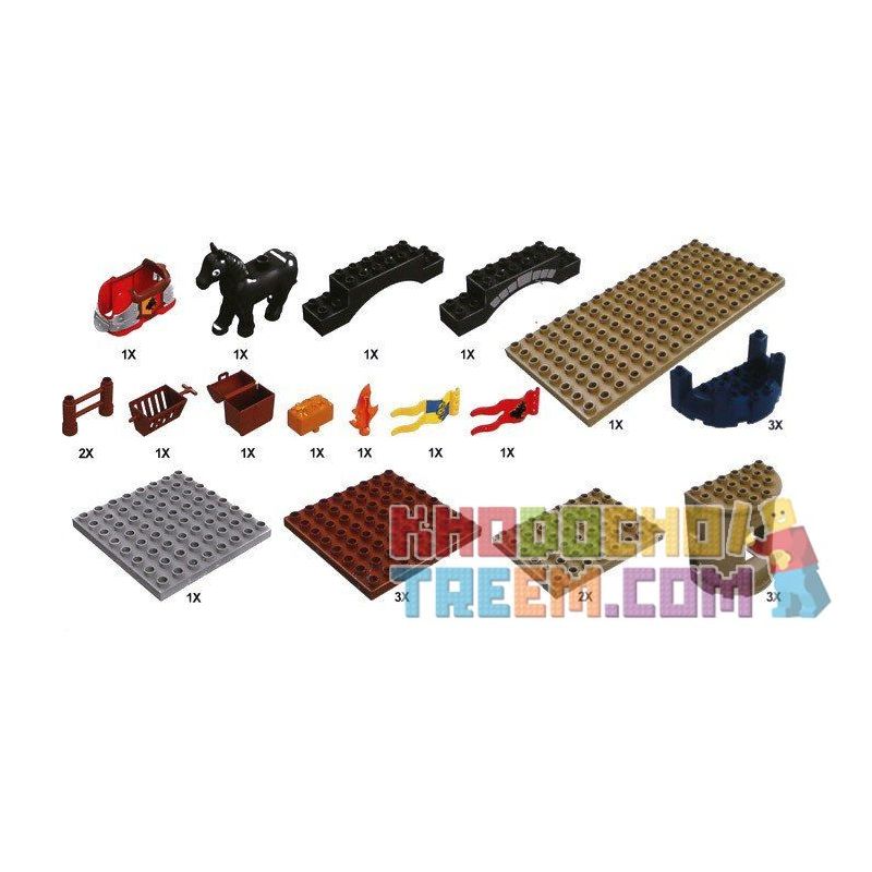 HYSTOYS HONGYUANSHENG AOLEDUOTOYS HG-1312 1312 HG1312 Xếp hình kiểu    Castle Đánh Chiếm Lâu đài Trung Cổ 2 Tầng 82 khối