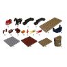 HYSTOYS HONGYUANSHENG AOLEDUOTOYS HG-1312 1312 HG1312 Xếp hình kiểu    Castle Đánh Chiếm Lâu đài Trung Cổ 2 Tầng 82 khối