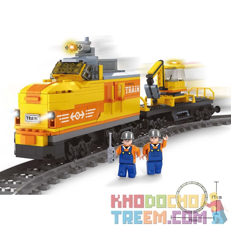 AUSINI 25827 non Lego XE LỬA bộ đồ chơi xếp lắp ráp ghép mô hình City TRAINS Thành Phố 463 khối