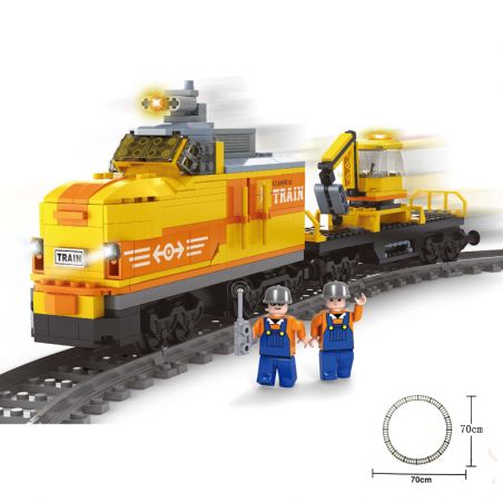 AUSINI 25827 non  XE LỬA bộ đồ chơi xếp lắp ráp ghép mô hình City TRAINS Thành Phố 463 khối