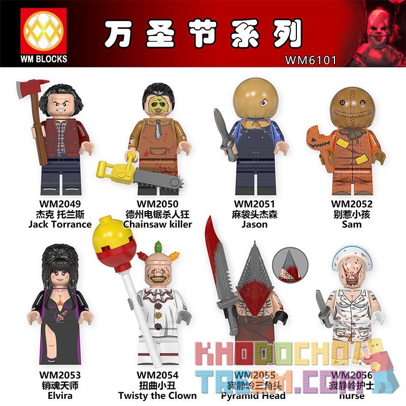 WM 2049 2050 2051 2052 2053 2054 2055 2056 6101 non Lego HÀNG TRĂM NGƯỜI 8 SÊ-RI HALLOWEEN bộ đồ chơi xếp lắp ráp ghép mô hình Collectable Minifigures Búp Bê Sưu Tầm