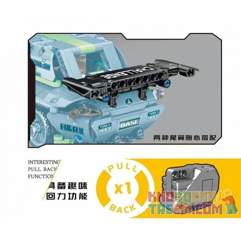 ZHEGAO QL0472 0472 non  XE BUÝT TRỞ LẠI CỦA MERCEDES-BENZ bộ đồ chơi xếp lắp ráp ghép mô hình  Kỹ Thuật Công Nghệ Cao Mô Hình Phương Tiện 699 khối