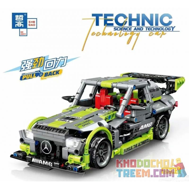 ZHEGAO QL0472 0472 non  XE BUÝT TRỞ LẠI CỦA MERCEDES-BENZ bộ đồ chơi xếp lắp ráp ghép mô hình  Kỹ Thuật Công Nghệ Cao Mô Hình Phương Tiện 699 khối