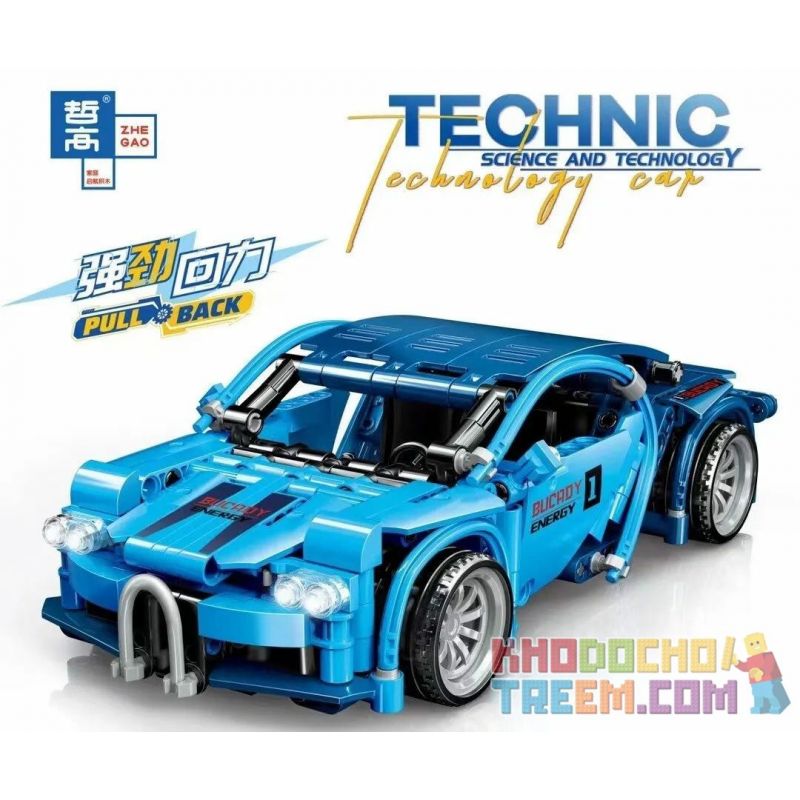 ZHEGAO QL0471 0471 non  BUGADI TRỞ LẠI XE BUÝT bộ đồ chơi xếp lắp ráp ghép mô hình  BUGATTI Kỹ Thuật Công Nghệ Cao Mô Hình Phương Tiện 437 khối