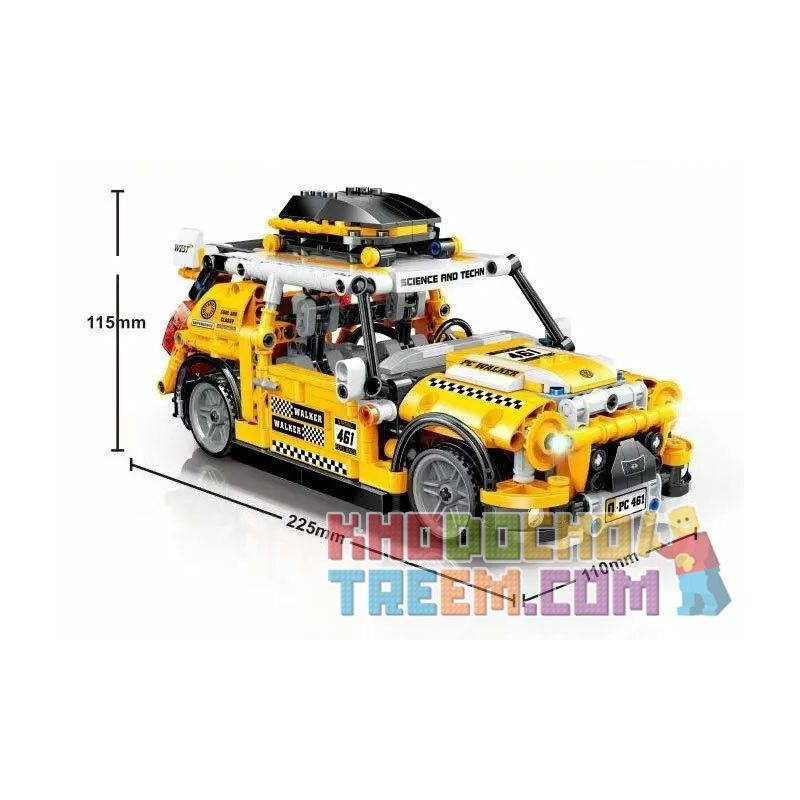 ZHEGAO QL0461 0461 non  RÒNG RỌC VÀNG bộ đồ chơi xếp lắp ráp ghép mô hình Speed Champions Racing Cars PC WALKER Đua Xe Công Thức 606 khối