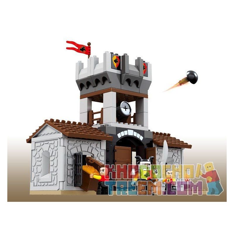 Hystoys HongYuanSheng Aoleduotoys HG-1313 Xếp hình kiểu LEGO Duplo Lego Duplo Castle 76 Nhà kho của nhà vua 76 khối Hystoys HongYuanSheng Aoleduotoys HG-1313 Xếp hình kiểu LEGO Duplo Lego Duplo Castle 76 Nhà kho của nhà vua 76 khối
