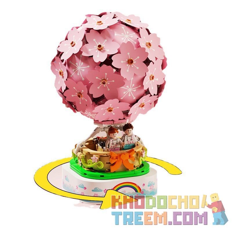 SEMBO 601150 non Lego SAKURA HOT BALLOON. bộ đồ chơi xếp lắp ráp ghép mô hình Creator Sáng Tạo 718 khối