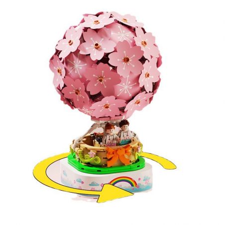 SEMBO 601150 non  SAKURA HOT BALLOON. bộ đồ chơi xếp lắp ráp ghép mô hình Creator Sáng Tạo 718 khối