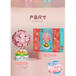 SEMBO 601150 non  SAKURA HOT BALLOON. bộ đồ chơi xếp lắp ráp ghép mô hình Creator Sáng Tạo 718 khối