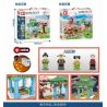 SEMBO 601149 non  CẢNH HOA ANH ĐÀO NHẬT BẢN bộ đồ chơi xếp lắp ráp ghép mô hình 1106 khối