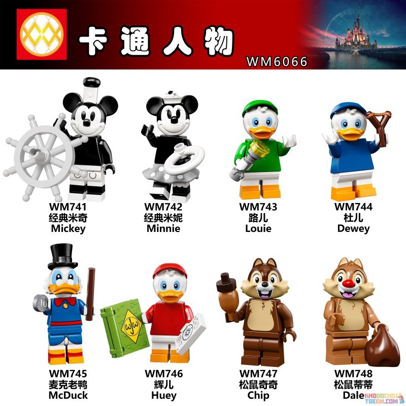 WM 6066 741 742 743 744 745 746 747 748 non Lego HÀNG TRĂM NGƯỜI 8 NHÂN VẬT HOẠT HÌNH bộ đồ chơi xếp lắp ráp ghép mô hình Movie & Game Phim Và Trò Chơi