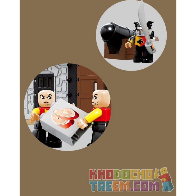 HYSTOYS HONGYUANSHENG AOLEDUOTOYS HG-1313 1313 HG1313 Xếp hình kiểu      Castle 76 Nhà Kho Của Nhà Vua 76 khối