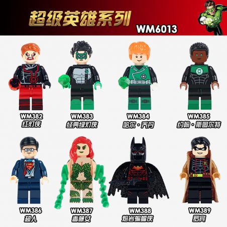 WM 6013 382 383 384 385 386 387 388 389 non  HÀNG TRĂM NGƯỜI 8 SÊ-RI SIÊU ANH HÙNG bộ đồ chơi xếp lắp ráp ghép mô hình Super Heroes Siêu Nhân Anh Hùng