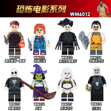 WM 6012 371 372 373 374 375 376 377 378 non  HÀNG TRĂM NGƯỜI 8 LOẠT PHIM KINH DỊ bộ đồ chơi xếp lắp ráp ghép mô hình Movie & Game Phim Và Trò Chơi