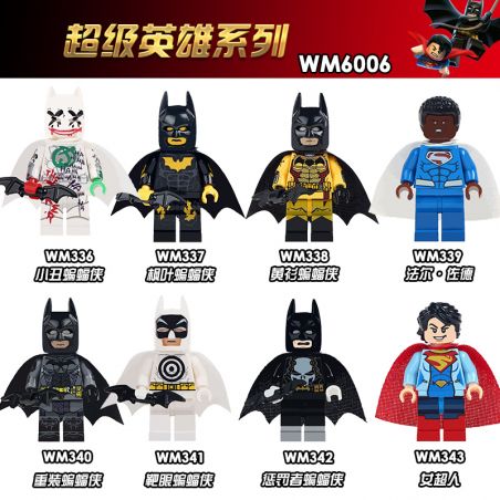 WM 6006 336 337 338 339 340 341 342 343 non  HÀNG TRĂM NGƯỜI 8 SÊ-RI SIÊU ANH HÙNG bộ đồ chơi xếp lắp ráp ghép mô hình Super Heroes Siêu Nhân Anh Hùng
