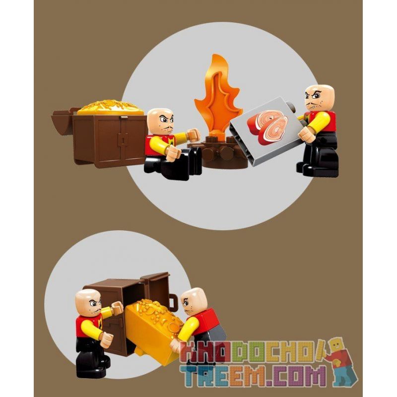 HYSTOYS HONGYUANSHENG AOLEDUOTOYS HG-1313 1313 HG1313 Xếp hình kiểu      Castle 76 Nhà Kho Của Nhà Vua 76 khối