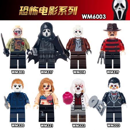 WM 6003 302 317 318 319 320 321 322 323 non  HÀNG TRĂM NGƯỜI 8 LOẠT PHIM KINH DỊ bộ đồ chơi xếp lắp ráp ghép mô hình Movie & Game Phim Và Trò Chơi