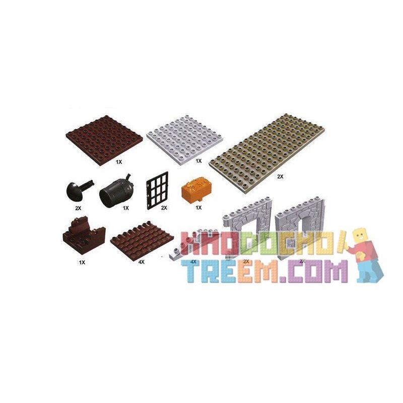 HYSTOYS HONGYUANSHENG AOLEDUOTOYS HG-1313 1313 HG1313 Xếp hình kiểu      Castle 76 Nhà Kho Của Nhà Vua 76 khối