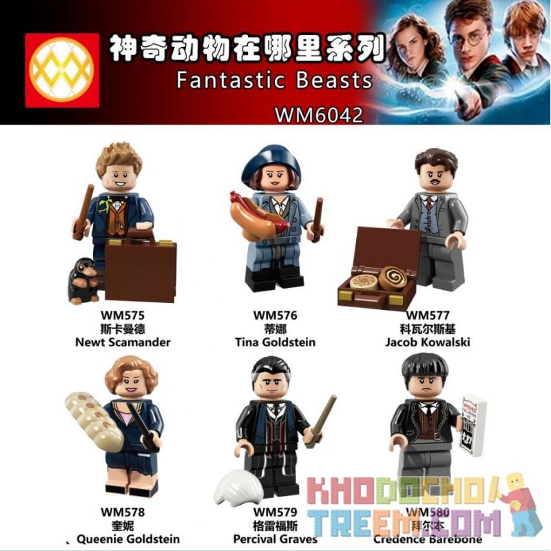 WM 575 576 577 578 579 580 6042 non Lego ĐỘNG VẬT MA THUẬT Ở ĐÂU? bộ đồ chơi xếp lắp ráp ghép mô hình Collectable Minifigures Búp Bê Sưu Tầm