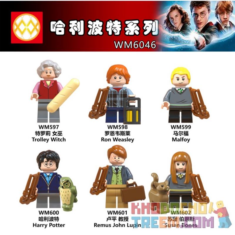 WM 6046 597 598 599 600 601 602 non Lego HARRY POTTER SERIES. bộ đồ chơi xếp lắp ráp ghép mô hình Collectable Minifigures Búp Bê Sưu Tầm