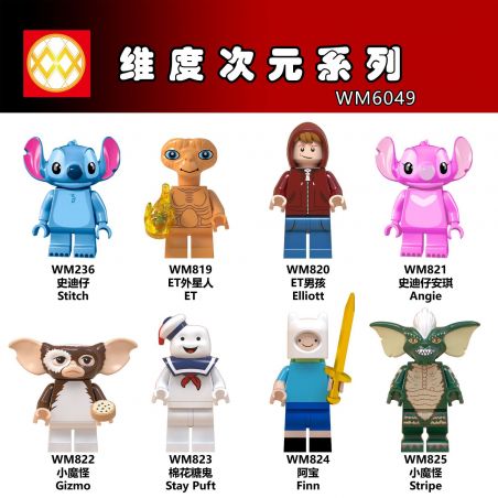 WM 6049 819 820 821 822 823 824 825 236 non  HÀNG TRĂM NGƯỜI 8 KÍCH THƯỚC bộ đồ chơi xếp lắp ráp ghép mô hình Movie & Game Phim Và Trò Chơi