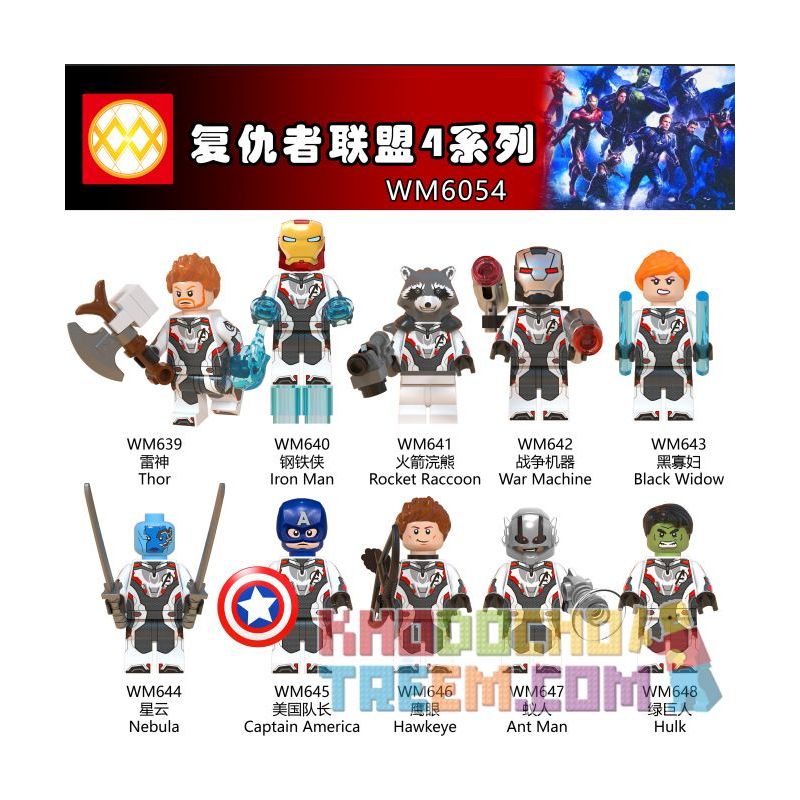 WM 639 640 641 642 643 644 645 646 647 648 6054 non Lego AVENGERS 4 SERIES. bộ đồ chơi xếp lắp ráp ghép mô hình Super Heroes Siêu Nhân Anh Hùng