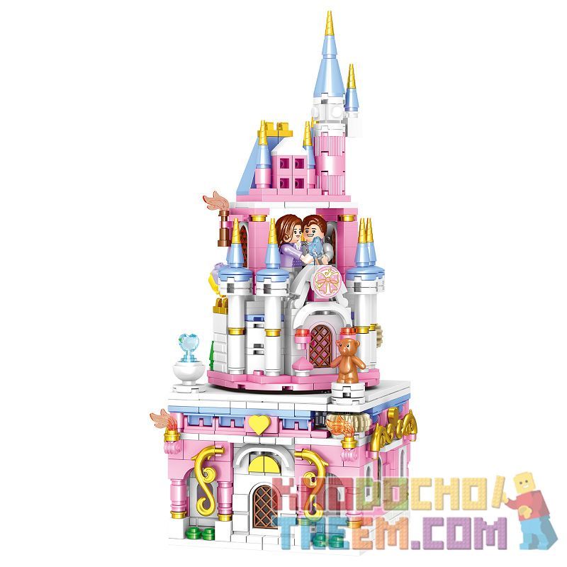 ZHEGAO QL1008 1008 non Lego CASTLE MUSIC BOX. bộ đồ chơi xếp lắp ráp ghép mô hình Girl Con Gái 715 khối