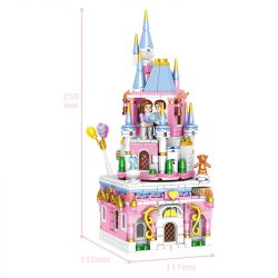 ZHEGAO QL1008 1008 non  CASTLE MUSIC BOX. bộ đồ chơi xếp lắp ráp ghép mô hình Girl Con Gái 715 khối