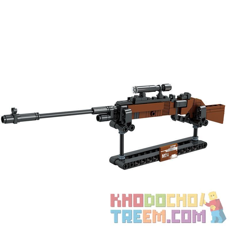 ZHEGAO QL0454-1 0454-1 QL0454-2 0454-2 QL0454-3 0454-3 QL0454-4 0454-4 non  SÚNG MINI 4 AWM M24 VECTOR MK12 bộ đồ chơi xếp lắp ráp ghép mô hình Gun MHWP 389 khối