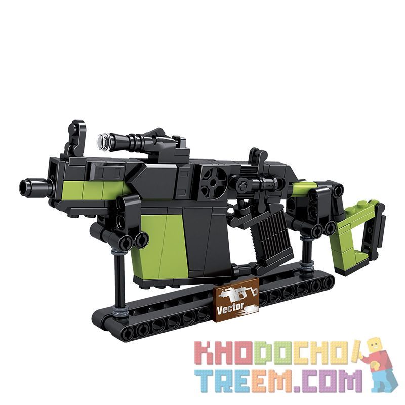 ZHEGAO QL0454-1 0454-1 QL0454-2 0454-2 QL0454-3 0454-3 QL0454-4 0454-4 non  SÚNG MINI 4 AWM M24 VECTOR MK12 bộ đồ chơi xếp lắp ráp ghép mô hình Gun MHWP 389 khối