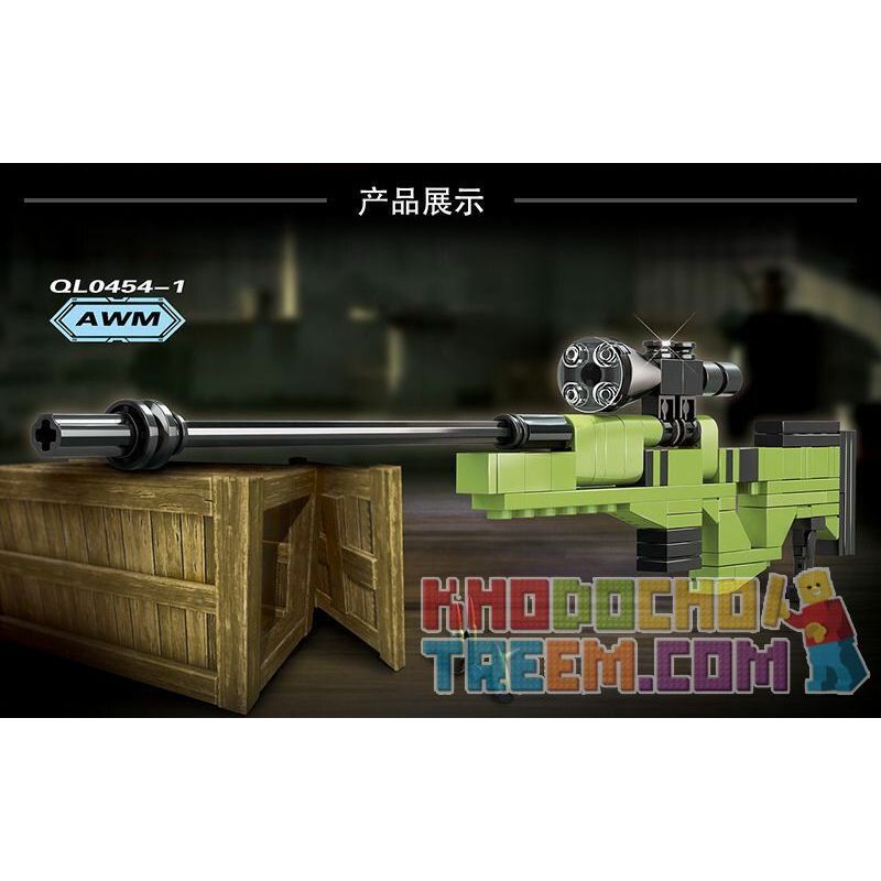 ZHEGAO QL0454-1 0454-1 QL0454-2 0454-2 QL0454-3 0454-3 QL0454-4 0454-4 non  SÚNG MINI 4 AWM M24 VECTOR MK12 bộ đồ chơi xếp lắp ráp ghép mô hình Gun MHWP 389 khối