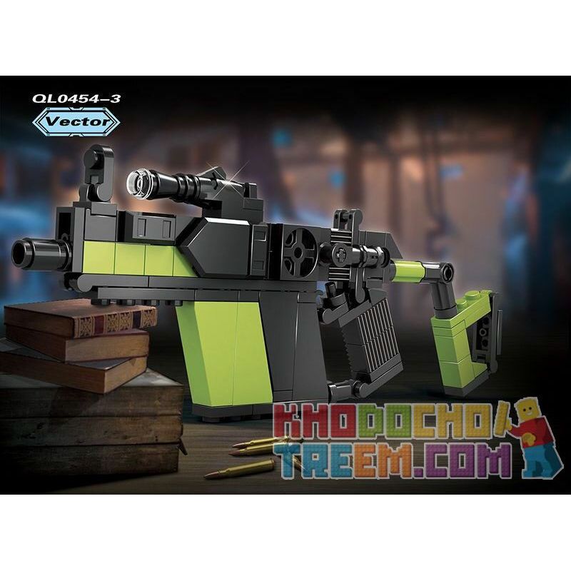 ZHEGAO QL0454-1 0454-1 QL0454-2 0454-2 QL0454-3 0454-3 QL0454-4 0454-4 non  SÚNG MINI 4 AWM M24 VECTOR MK12 bộ đồ chơi xếp lắp ráp ghép mô hình Gun MHWP 389 khối