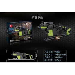 ZHEGAO QL0454-1 0454-1 QL0454-2 0454-2 QL0454-3 0454-3 QL0454-4 0454-4 non  SÚNG MINI 4 AWM M24 VECTOR MK12 bộ đồ chơi xếp lắp ráp ghép mô hình Gun MHWP 389 khối