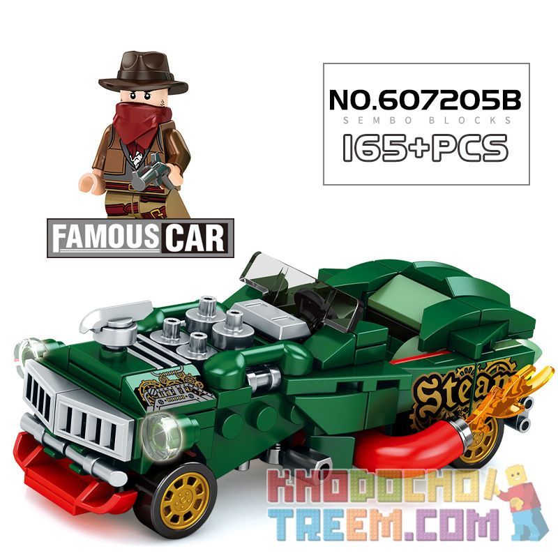 SEMBO 607205A 607205B 607205C 607205D non  SỬA ĐỔI XE BUÝT TRỞ LẠI bộ đồ chơi xếp lắp ráp ghép mô hình Racers Đua Tốc Độ 640 khối