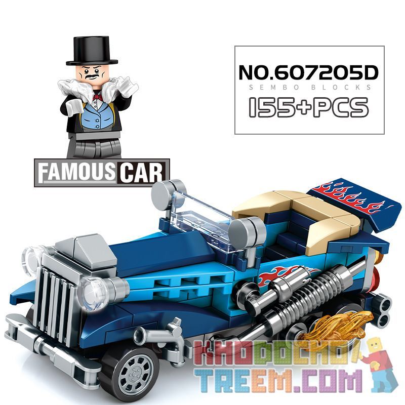 SEMBO 607205A 607205B 607205C 607205D non  SỬA ĐỔI XE BUÝT TRỞ LẠI bộ đồ chơi xếp lắp ráp ghép mô hình Racers Đua Tốc Độ 640 khối