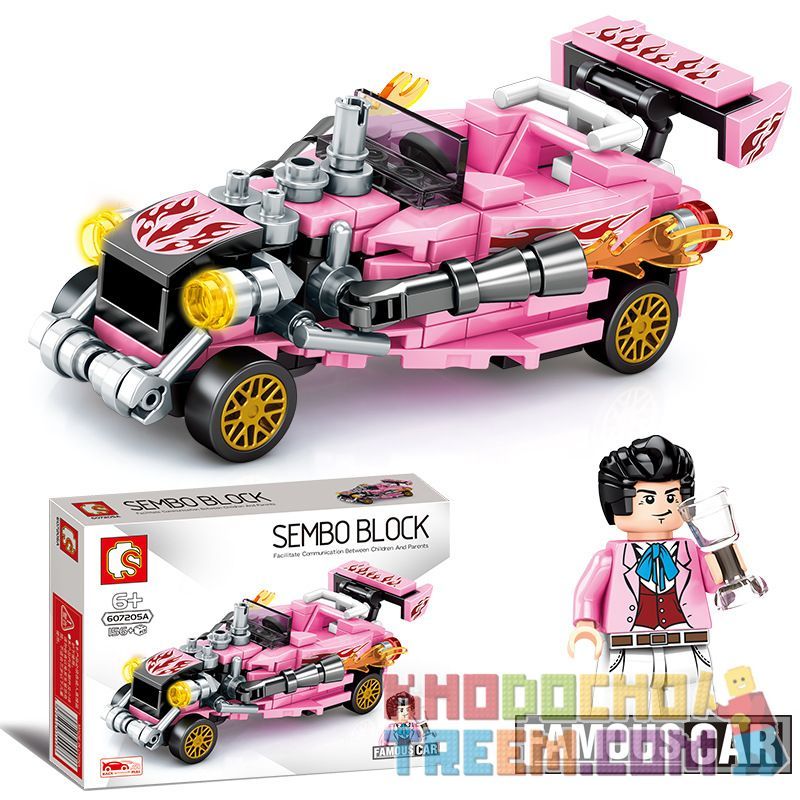 SEMBO 607205A 607205B 607205C 607205D non  SỬA ĐỔI XE BUÝT TRỞ LẠI bộ đồ chơi xếp lắp ráp ghép mô hình Racers Đua Tốc Độ 640 khối