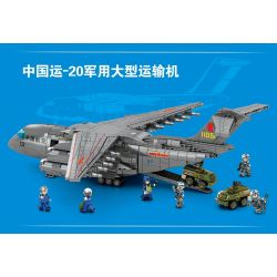 SEMBO 202130 non  TRUNG QUỐC YUN -20 VẬN CHUYỂN LỚN QUÂN SỰ bộ đồ chơi xếp lắp ráp ghép mô hình Military Army Y-20 CONVEYOR Quân Sự Bộ Đội 1254 khối