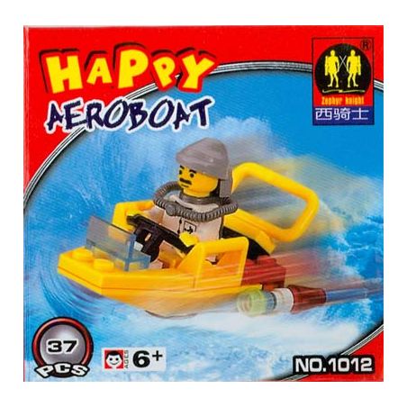 ZEPHYR KNIGHT 1012 non  TÀU BAY VUI VẺ bộ đồ chơi xếp lắp ráp ghép mô hình City HAPPY AEROBOAT Thành Phố 37 khối