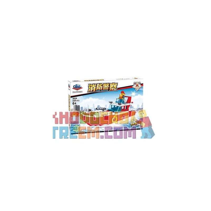 Kazi KY98204 98204 non  TÀU CHỮA CHÁY bộ đồ chơi xếp lắp ráp ghép mô hình Fire Rescure FIRE ENGINE Cứu Hỏa 220 khối