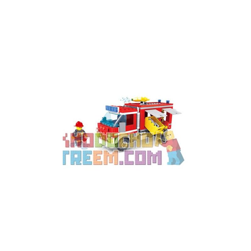 Kazi KY98211 98211 non  XE CỨU HỎA bộ đồ chơi xếp lắp ráp ghép mô hình Fire Rescure FIRE ENGINE 246 khối
