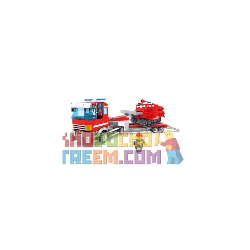 Kazi KY98212 98212 non Lego GIỚI THIỆU TÓM TẮT bộ đồ chơi xếp lắp ráp ghép mô hình Fire Rescure FIRE ENGINE Cứu Hỏa 398 khối