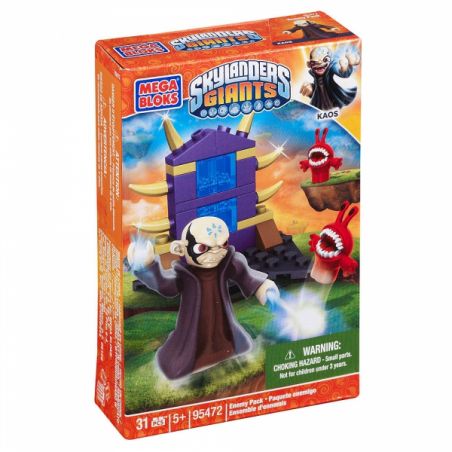 MEGA BLOKS 95472 non  TÚI KẺ THÙ KAOS VÀ CHOMPIE bộ đồ chơi xếp lắp ráp ghép mô hình Skylanders KAOS WITH CHOMPIE ENEMY PACK 28 khối