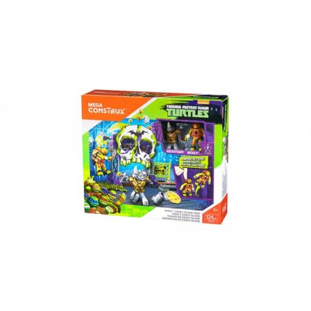 MEGA BLOKS DXY74 non  BẪY ĐẢO MICKEYTM KONY bộ đồ chơi xếp lắp ráp ghép mô hình Teenage Mutant Ninja Turtles MIKEY™ CONEY ISLAND TRAP Ninja Rùa 124 khối