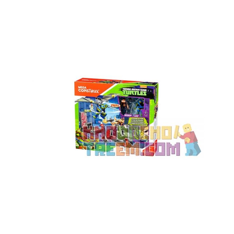 MEGA BLOKS DXY15 non Lego RETRO RELIDER ĐUỔI THEO bộ đồ chơi xếp lắp ráp ghép mô hình Teenage Mutant Ninja Turtles LEO™ TURTLE GLIDER PURSUIT Ninja Rùa 130 khối