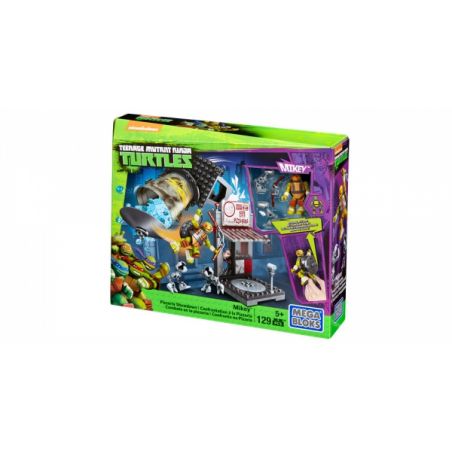 MEGA BLOKS DMX51 non  NHÀ HÀNG PIZZA Ở MICKEY bộ đồ chơi xếp lắp ráp ghép mô hình Teenage Mutant Ninja Turtles MIKEY™ PIZZERIA SHOWDOWN Ninja Rùa 129 khối