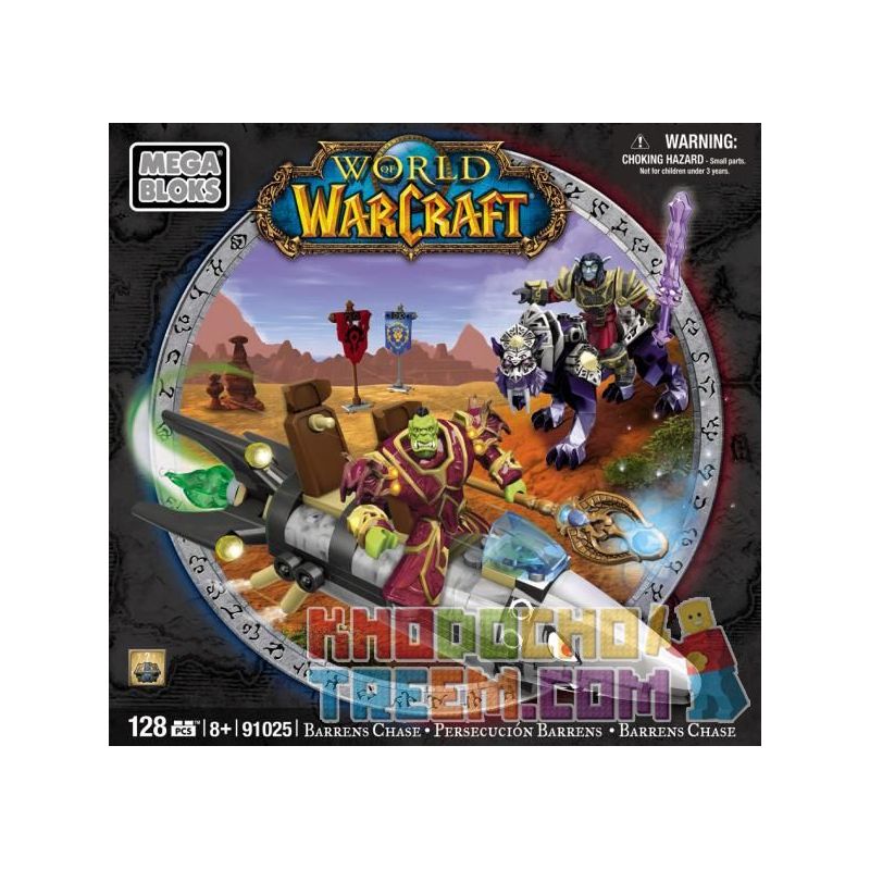 MEGA BLOKS 91025 non Lego WILDERNESS CHASE. bộ đồ chơi xếp lắp ráp ghép mô hình Computer Games BARRENS CHASE Trò Chơi 128 khối